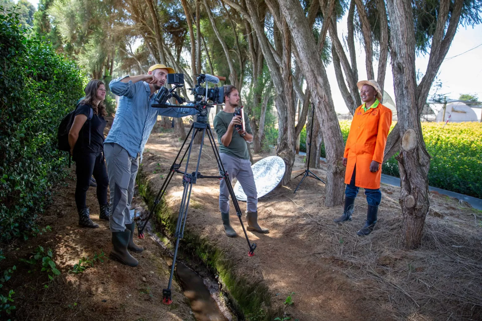 Interview op één van de kwekerijen in Kenia