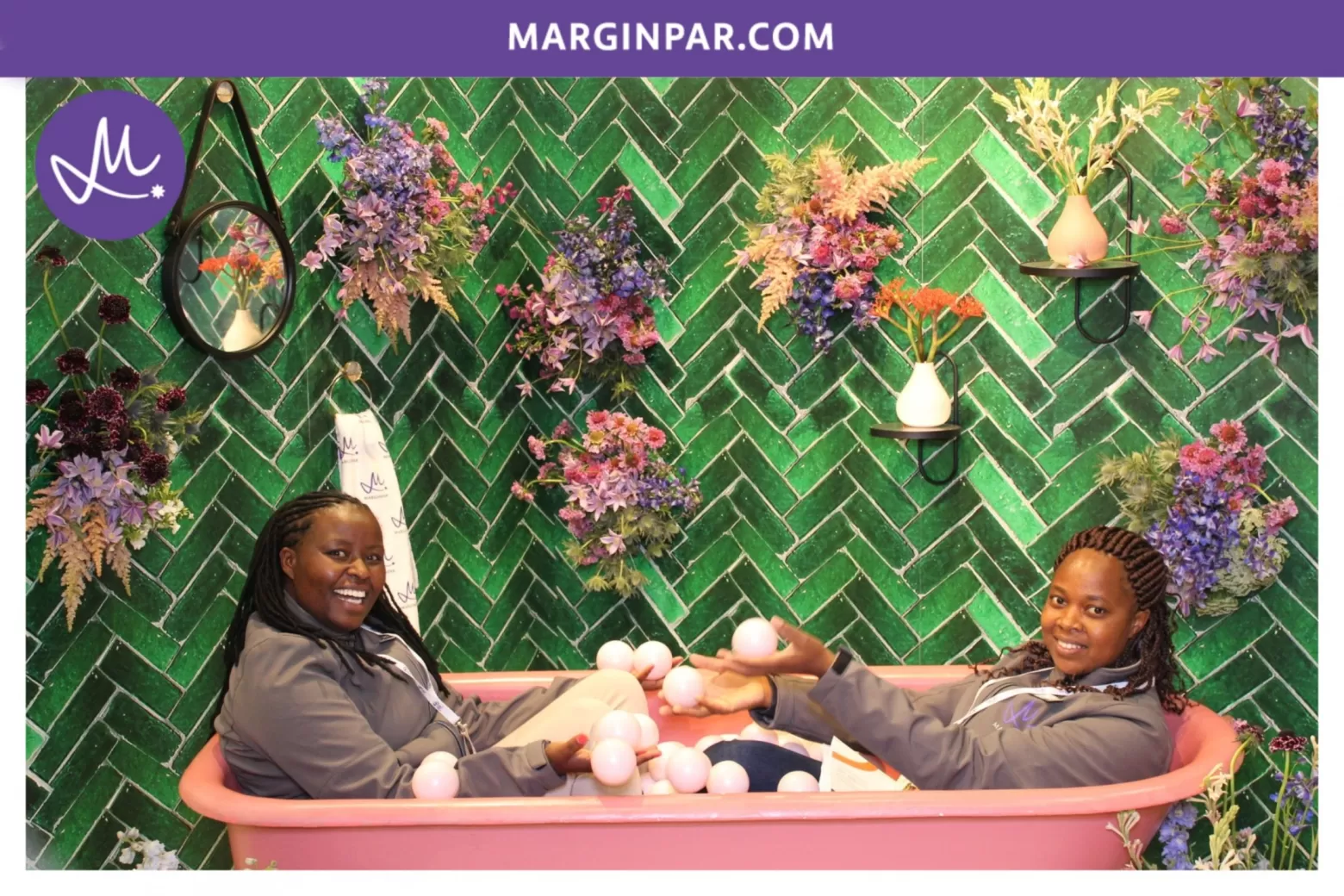 Jemimah and Priscilla at the Royal FloraHolland Trade Fair in Aalsmeer