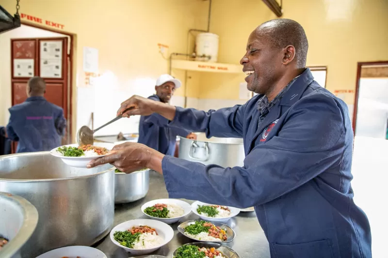 frisch gekochtes Essen in unserer Kantine